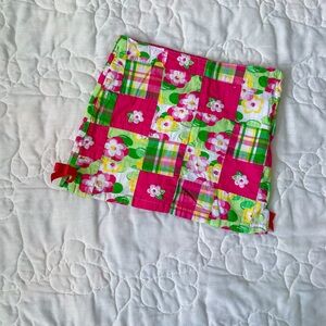 Gymboree Y2K Bright Floral Patchwork Skirt - Pink & Green